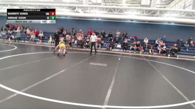 80 lbs Champ. Round 1 - Kenaje` Cook, Sherman Challengers vs Barrett Jones, Elevate Wrestling Academy