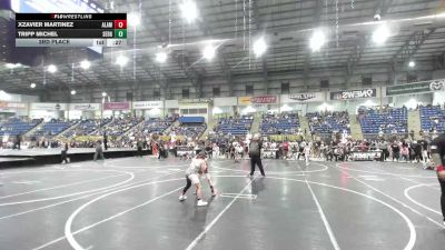 74 lbs 3rd Place - Xzavier Martinez, Alamosa Wrestling vs Tripp Michel, Sedgwick County Fleming