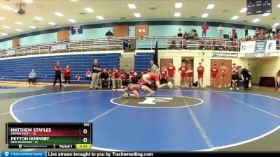 150 lbs Placement (4 Team) - Peyton Hornsby, New Palestine vs Matthew Staples, Crown Point