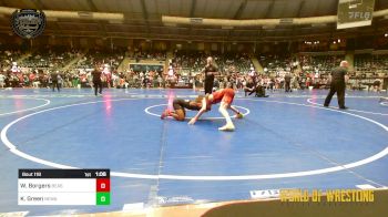 115 lbs Quarterfinal - Weston Borgers, Beast Mode Wrestling vs Kameron Green, Nebraska Wrestling Academy