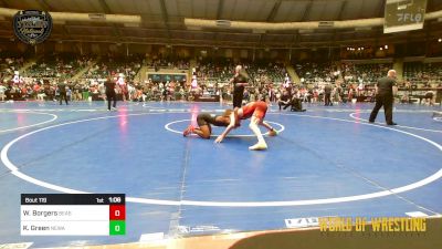 115 lbs Quarterfinal - Weston Borgers, Beast Mode Wrestling vs Kameron Green, Nebraska Wrestling Academy