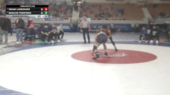 140-D1 Quarterfinal - Isaiah Landavaso, Sunnyside High School vs Mahlon Pobstman, Casteel High School