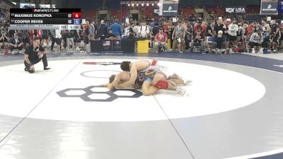 215 lbs Cons. Quarters - Maximus Konopka, Connecticut vs Cooper Reves, Kansas