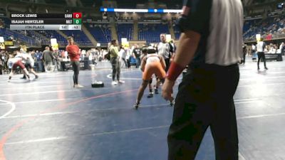 135 lbs 7th Place - Brock Lewis, Cambria Heights vs Isaiah Hertzler, Milton