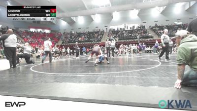 98 lbs Consolation - AJ Minor, Woodland Wrestling Club vs Addilyn Ashton, Bartlesville Wrestling Club