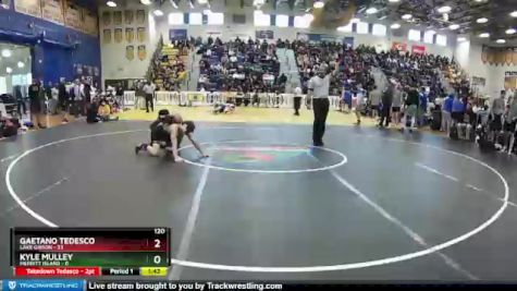 120 lbs Semifinals (8 Team) - Gaetano Tedesco, Lake Gibson vs Kyle Mulley, Merritt Island