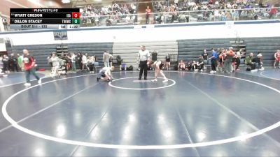 132 lbs Champ. Round 2 - Dillon Stacey, Thunder Ridge Outlaws Wrestling Club vs Wyatt Creson, Idaho