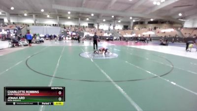 60 lbs Semifinal - Charlotte Robbins, Bison Takedown Club vs Jonah Ard, Iron Knights