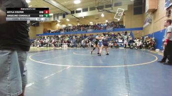 170lbs Cons. Round 5 - Angeline Condulle, Redmond (Girls) vs Akyla Colton, Hermiston (Girls)