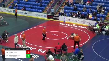 192 lbs Final - Kendahl Hoare, Dubois vs Roman Thompson, North Hills