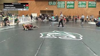 125 lbs 1st Place Match - Joseph Garcia, Santa Ana College vs Elias Casas, Victor Valley College