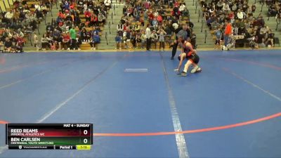 80 lbs Champ. Round 1 - Reed Reams, Immortal Athletics WC vs Ben Carlsen, Centennial Youth Wrestling