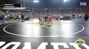 B5A-113 lbs Semifinal - Cache Williams, Carl Albert vs Dawson Back, Claremore