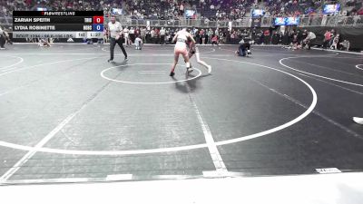 96.6-106 lbs Consi Of 16 #2 - Zariah Speith, Trico vs Lydia Robinette, Bobcat Wrestling