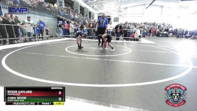 55 lbs Semifinal - Ryker Gaylord, Trailblazer vs Coen Wood, Sunflower Kids