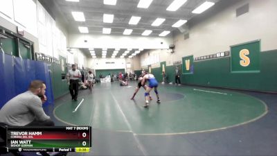 132 lbs Cons. Round 3 - Ian Watt, Bishop Gorman vs Trevor Hamm, Corona Del Sol