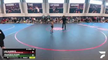 60 lbs Cons. Round 2 - Jax Alderete, El Paso Wildcats Wrestling Club vs Francisco Olivas, Mission Wrestling Club