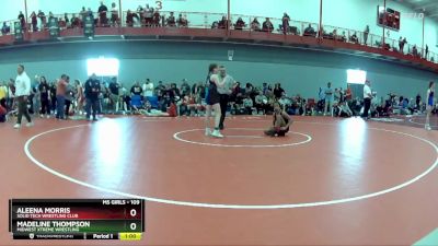 109 lbs Cons. Round 3 - Aleena Morris, Solid Tech Wrestling Club vs Madeline Thompson, Midwest Xtreme Wrestling