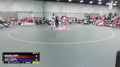 170 lbs Placement Matches (8 Team) - Archer Jones, Arkansas Red vs Emily Riopel, South Carolina