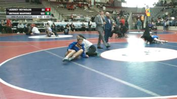 5A 100 lbs 3rd Place Match - Aubrey Reynolds, SEARCY HIGH SCHOOL vs Bethani Martinez, VAN BUREN HIGH SCHOOL