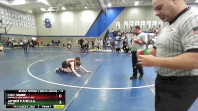 112 lbs Champ. Round 1 - Cole Sharp, Uintah Jr High Wrestling vs Jayden Mancilla, Ravage