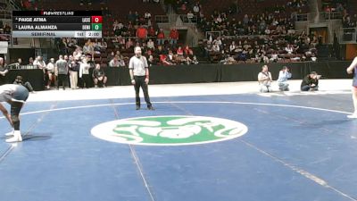 Girls 140 lbs Semifinal - Laura Almanza, Deming vs Paige Atma, Las Cruces