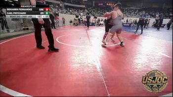 3rd Place - Benjamin Fernandez, Cotton County Wrestling Club vs Cael Pritchard, Bristow Elementary Wrestling Club