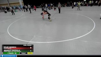 76 lbs Cons. Round 1 - Rylee Heinrich, South Dakota vs Brindley Mazzulla, Hawks Wrestling Club (Lincoln)