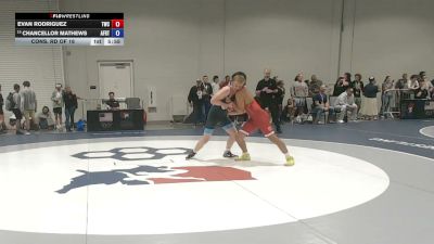 67 kg Cons. Rd Of 16 - Evan Rodriguez, Tiger Wrestling Club vs Chancellor Mathews, Air Force Regional Training Center