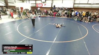 52 lbs Champ. Round 1 - Emmitt Hazen, Timpanogos vs Lincoln Phillips, Ravage Wrestling Club