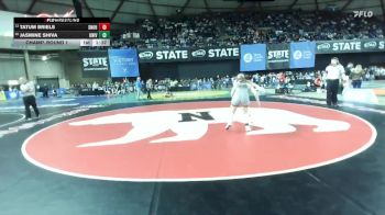 Girls 3A 140 lbs Champ. Round 1 - Tatum Briels, Snohomish (Girls) vs Jasmine Shiva, University (Girls)