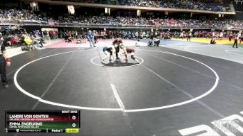 5A 132 lbs Champ. Round 1 - Emma Engelking, Comal Smithson Valley vs Landri Von Gonten, College Station A&M Consolidated