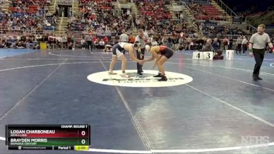 160 lbs Champ. Round 1 - Logan Charboneau, Devils Lake vs Brayden Morris, Bismarck Century