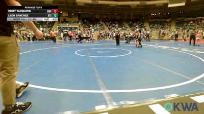 70 lbs Rr Rnd 2 - Emily Tarwater, Eufaula Ironheads Wrestling Club vs Leon Sanchez, Owasso Takedown Club