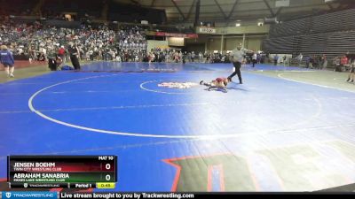 67 lbs Cons. Round 1 - Abraham Sanabria, Moses Lake Wrestling Club vs Jensen Boehm, Twin City Wrestling Club