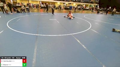 7th - 8th grade - 100 Cons. Round 2 - Vincent Moore, Moen Wrestling Academy vs Gabe VanHouten, Siouxland Wrestling Academy