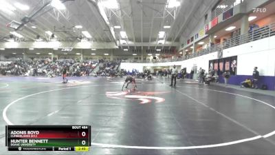 125 lbs Champ. Round 3 - Adonis Boyd, Cumberlands (Ky.) vs Hunter Bennett, Doane University