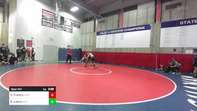 132 lbs Consi Of 32 #2 - Diego Franco, Pioneer (Woodland) vs Bernardo Loera, Independence (Bakersfield)