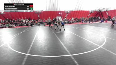 12U Boys - 108 lbs Cons. Round 3 - Josh Sunday, CrassTrained: Weigh In Club vs Deakon Nelson, Wisconsin