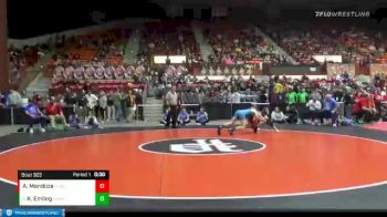 152 lbs Cons. Round 3 - Kedric Emling, Chanute vs Adam Mendoza, Hugoton