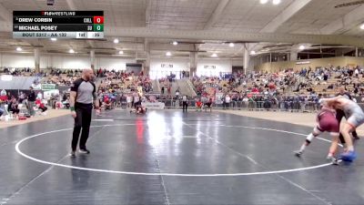 AA 132 lbs Cons. Round 3 - Michael Posey, Summit High School vs Drew Corbin, Collierville High School