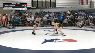 105 lbs Cons. Rd Of 16 - Logan Gerst vs Brady Ramirez, Contenders Wrestling Academy