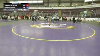 145 lbs 3rd Place Match - Gabrielle Miller, New Jersey City University vs Sanyah Queen, Western New England