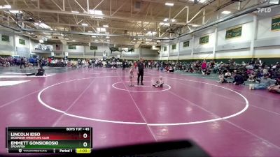 45 lbs Champ. Round 3 - Emmett Gonsioroski, Spearfish vs Lincoln Idso, Dickinson Wrestling Club