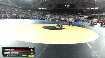 Girls 3A/4A 100 Champ. Round 2 - Latham West, Bonney Lake (Girls) vs Genesis Cambron, Hanford (Girls)