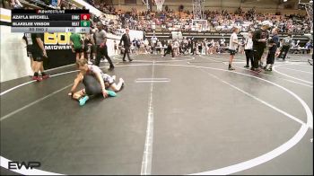 56-60 lbs Rr Rnd 2 - Azayla Mitchell, El Reno Wrestling Club vs Blakelee Vinson, Weatherford Youth Wrestling