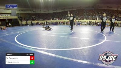 88 lbs Rr Rnd 1 - Westyn Owens, Shelton Wrestling Academy vs Tyree Cade Jr., Midwest City Bombers Youth Wrestling Club