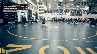157 lbs 5th Place Match - Peyton Pritchett, Hannibal vs Colton Fowler, Seckman