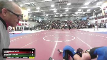 120 lbs Cons. Round 6 - Justin Hanchett, Safford vs Gunner Samora, Bloomfield