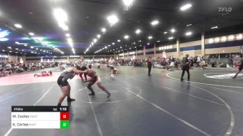 215 lbs Quarterfinal - Matthew Cooley, Oakdale WC vs Kayden Cartee, Mayfair Wrestling